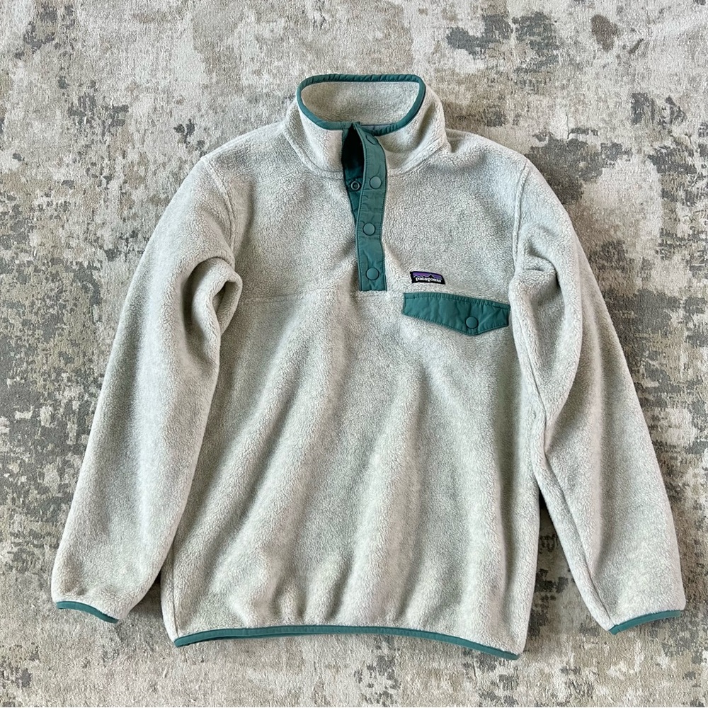 Patagonia Kids Lightweight Synchilla Snap T Pullover Size 10